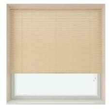 145cm Natural 25mm Slat PVC Venetian Blind (152cm Drop) | Brown | Natural