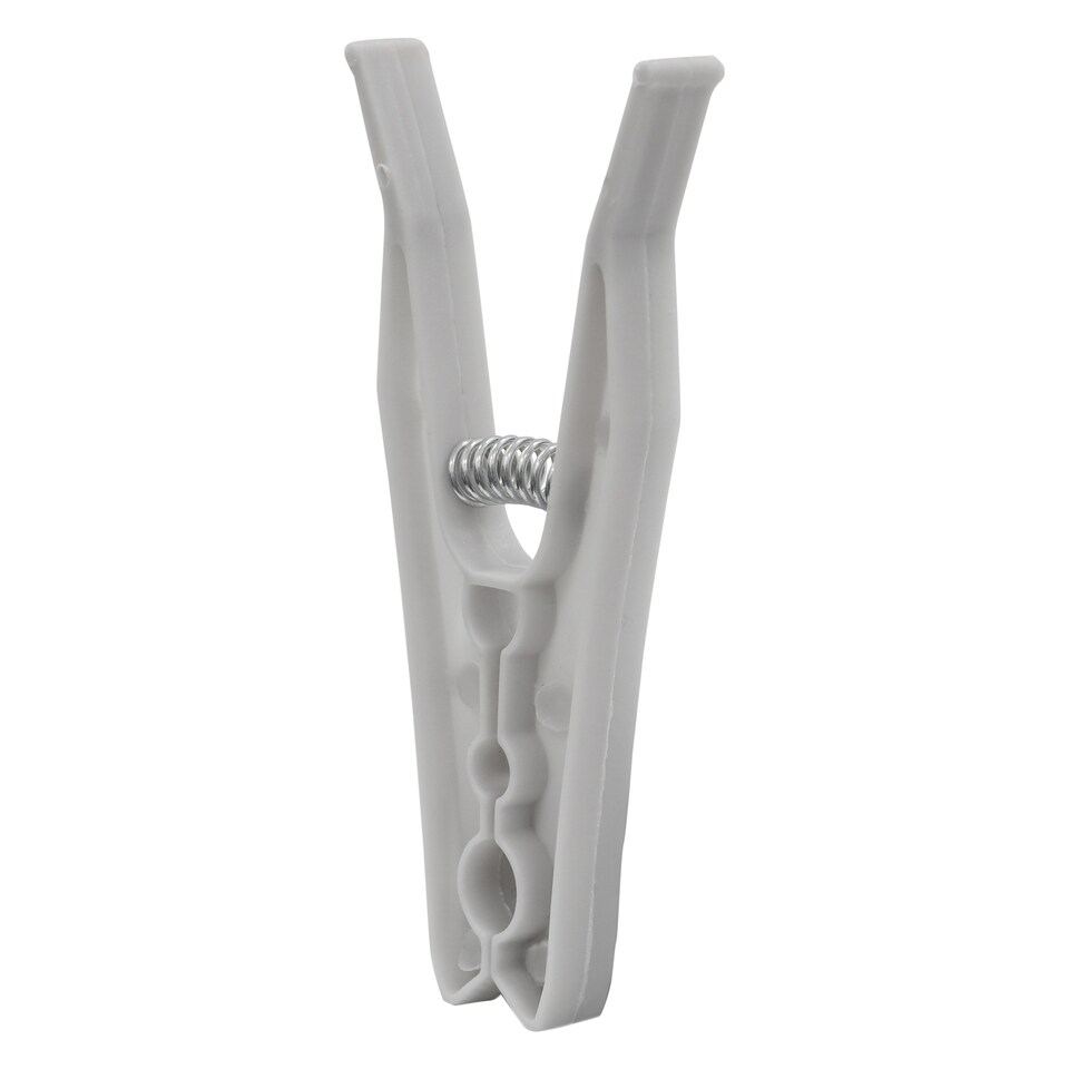 image 1 of JVL Peg Basket with 96 Large Plastic Clothes Pegs, Assorted Colours