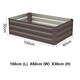 image 5 of Living and Home Galvanized Steel Rectangular Raised Garden Bed- Brown- 100cm W x 60cm D x 30cm H
