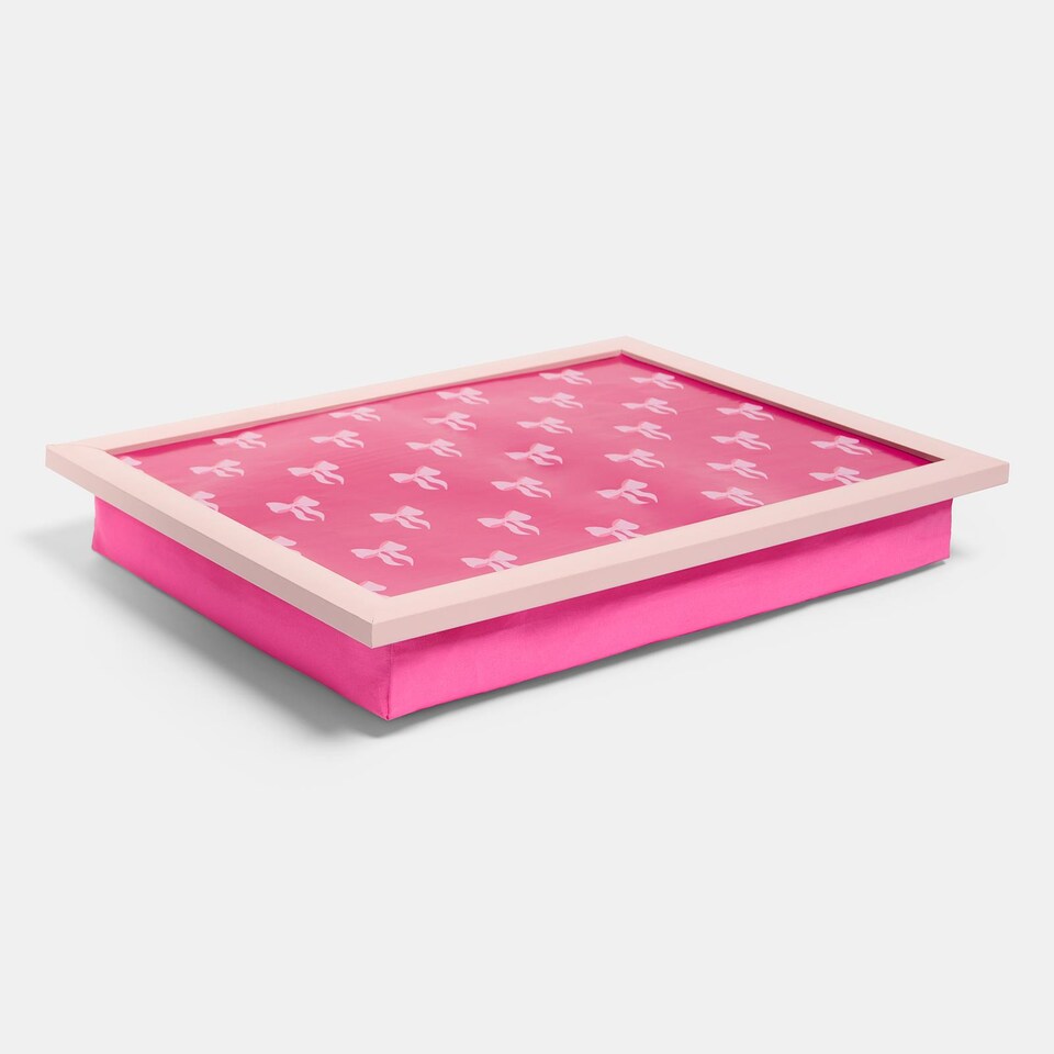 image 1 of OHS Bows Cushioned Serving Lap Tray Soft Padded Portable Lightweight