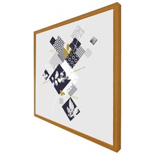 Geometric squares & leaves (Picture Frame) Brown | Oak | XL