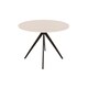 image 2 of Aspen, Round Dining Table, White Painted Top With Black Pedestal Leg Frame White