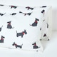 image 3 of Homescapes Scottie Dog Digitally Printed Cotton Duvet Cover Set - Super King | White | Super King