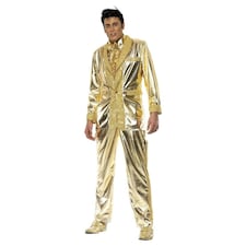 Elvis Presley Mens Shiny Costume - Gold - L | Multi | L