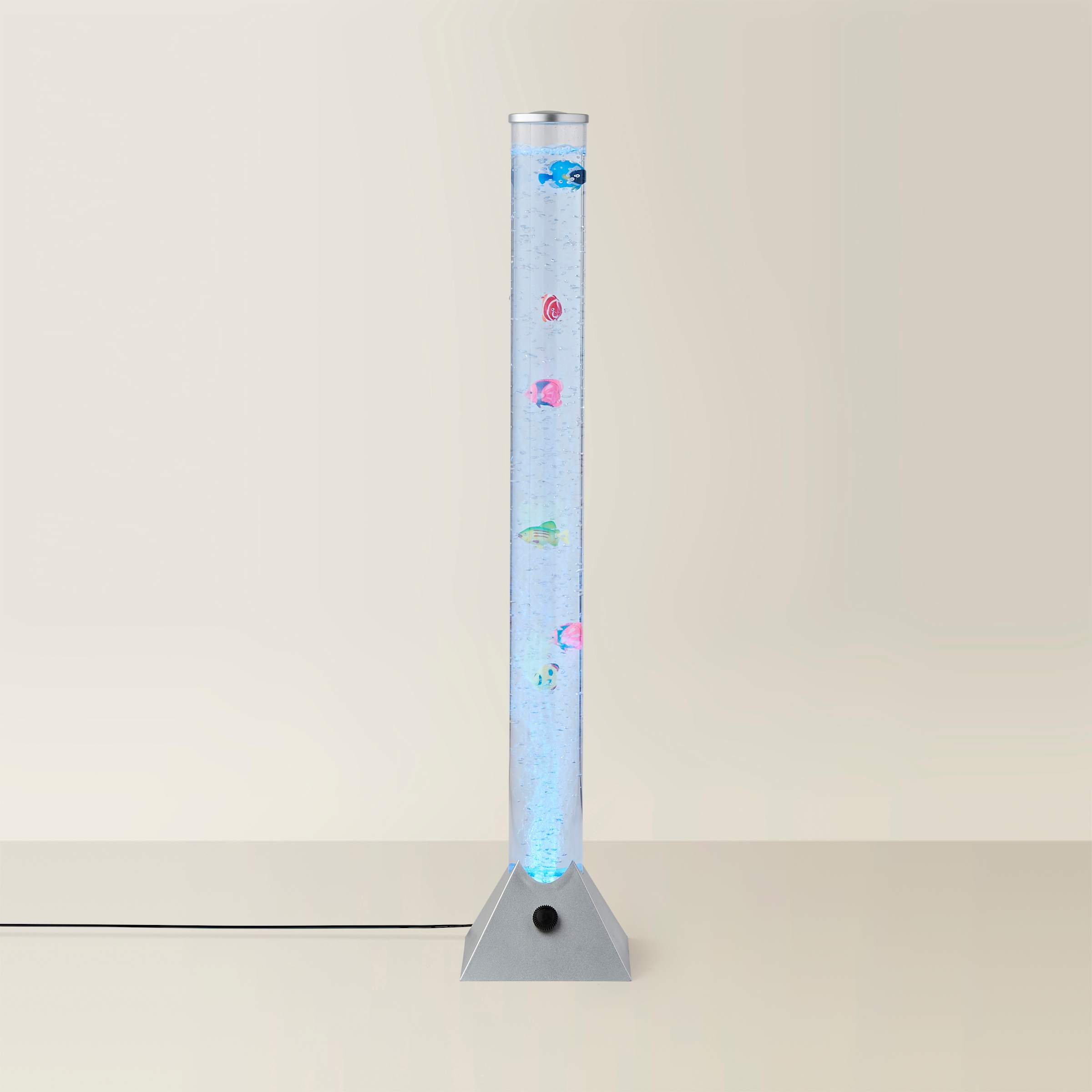 ValueLights Colour Changing Novelty Sensory Fish Bubble Lamp 90cm