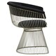 image 4 of Interiors by Premier Black Velvet and Silver Frame Chair Black