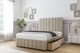 image 3 of Sloomy Langston Almond Coniston Divan Bed With Mattress 2 Drawers Left Side With 54" Floor Standing Headboard & 12" Matching Footboard 5' King | Cream | Almond | King | 1
