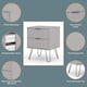 image 3 of Augusta 2 Drawer Bedside Table - Modern Industrial Style Nightstand for Bedrooms | Grey | Grey | One Size | 1