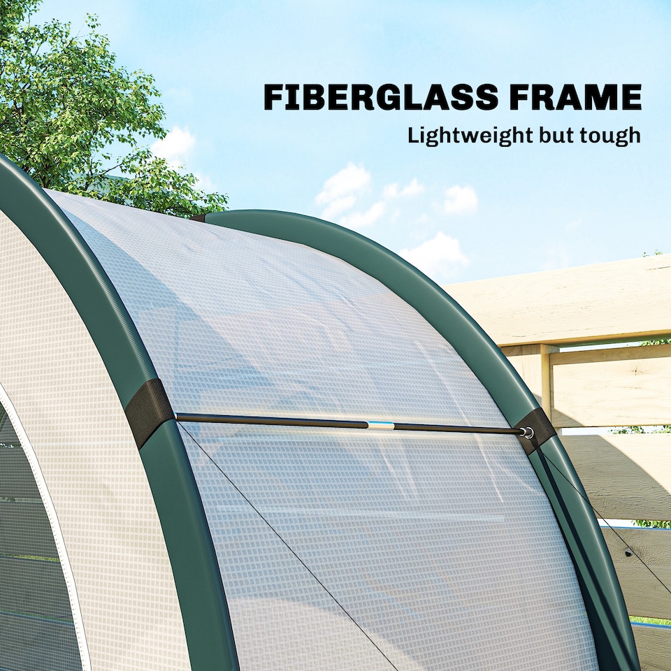 image 1 of Outsunny Foldable Small Greenhouse, Mini Greenhouse with PE Base, Green | Green | Green