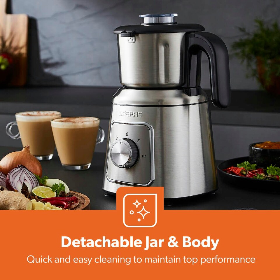 image 1 of GEEPAS Wet & Dry Mixer Grinder, 600W Silver