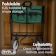 image 5 of Green Heavy Duty Foldable Garden Festival Trolley Cart Wagon Truck