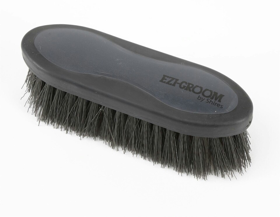 image 1 of Shires Ezi-Groom Grip Dandy Brush | Black | Size: Small
Colour: Black