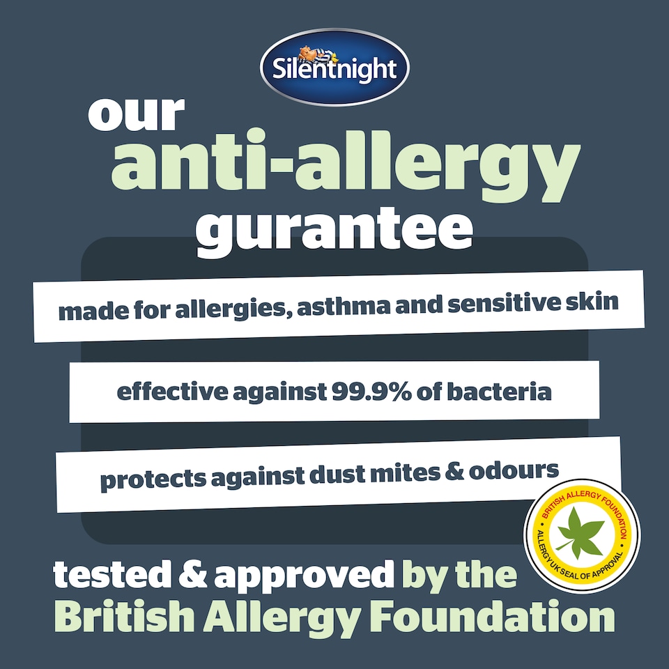 image 1 of Silentnight Premium Anti-allergy Mattress Topper | White | 1