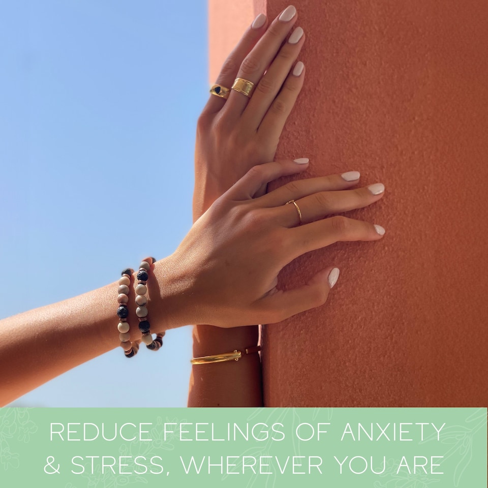 image 1 of LEVEL Wellbeing Lava Bead Aromatherapy Bracelet with Balance Essential Oil