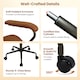 image 6 of COSTWAY Executive Office Chair Ergonomic Swivel Chair Brown