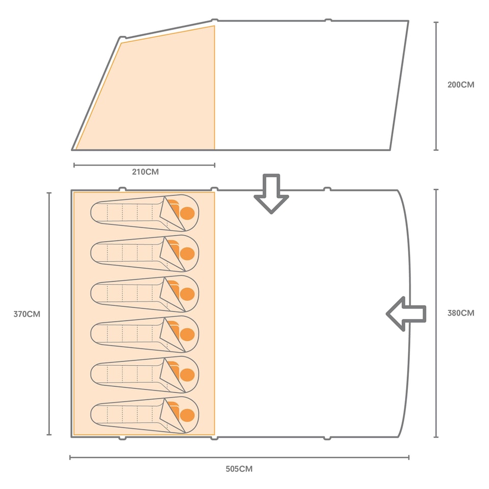 image 1 of Regatta Kolima 6 Person Tent