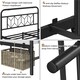 image 5 of Yaheetech 4ft6 Double Vintage Metal Bed Frame with Diamond Pattern Headboard Black