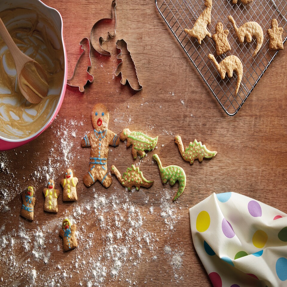 image 1 of KitchenCraft Cookie Cutter Set Dinosaur 4 Piece