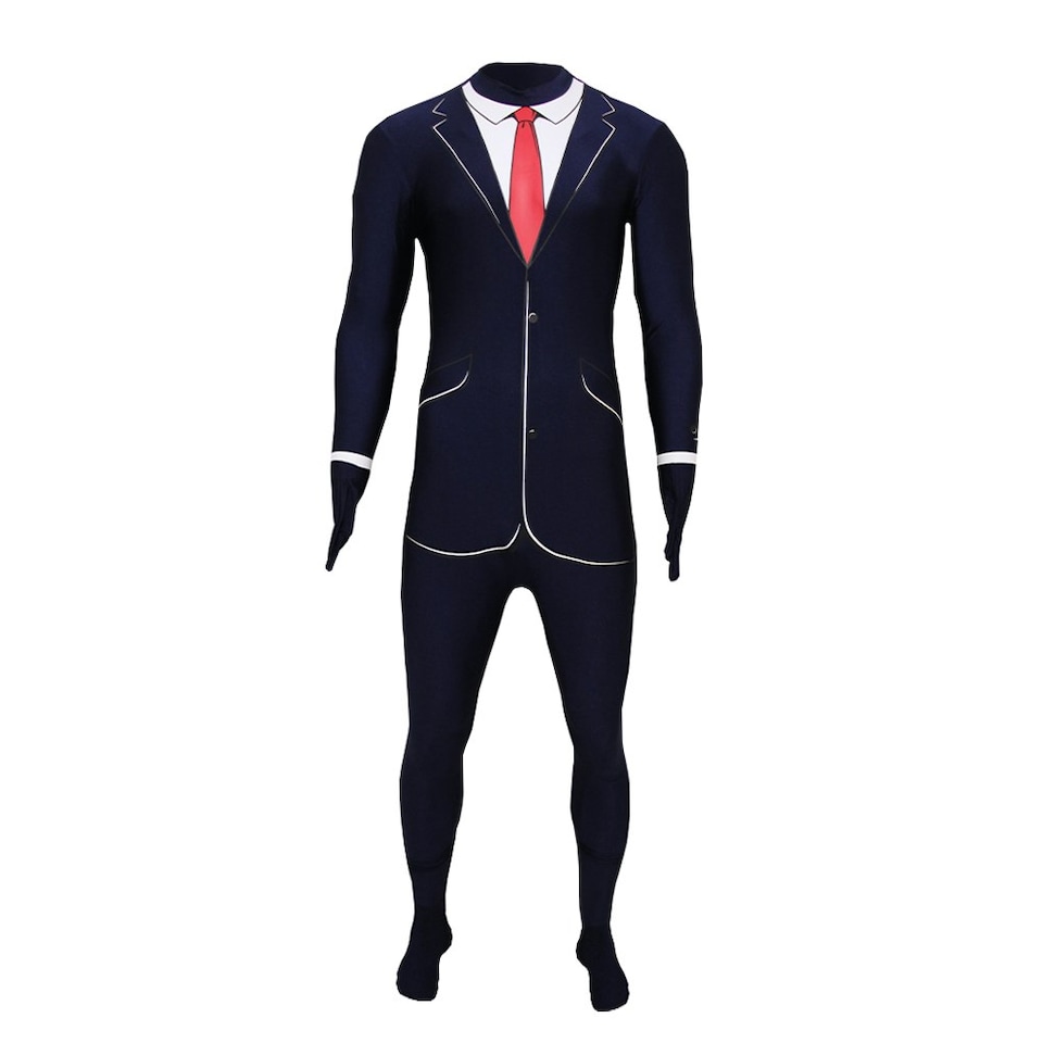 image 1 of Bristol Novelty Unisex Business Suit Disappearing Man Costume - Navy - One Size One Size
