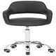 image 2 of Interiors By Premier Ergonomic Black PU Home Office Chair with Curved Back, Comfortable Work From Home Chair, Movable Chair