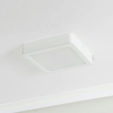 ValueLights Lacey White Square IP44 Bathroom Flush or Recessed Integrated LED Ceiling Light | White