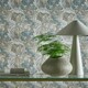 image 3 of Clarke & Clarke Acanthus Wallpaper - Slate Blue/Dove - 10m x 0.5m Blue