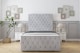 image 1 of Sloomy Watson Silver Naples Bed Frame With Mattress With 50" Upholstered Headboard 4'6 Double