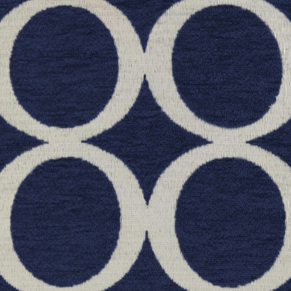 image 1 of Geometric O Chenille 45cm x 45cm Blue Cushion Set of 4 | Blue | Cream | 45cm x 45cm x 10cm | 4