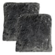 image 1 of OHS 2 x Fluffy Shaggy Soft Plush Cushion Covers, 45x45cm - Charcoal