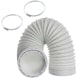 image 1 of SPARES2GO Vent Hose for Klarstein Air Conditioner Conditioning 3m 5" Extension + Pipe Clips White
