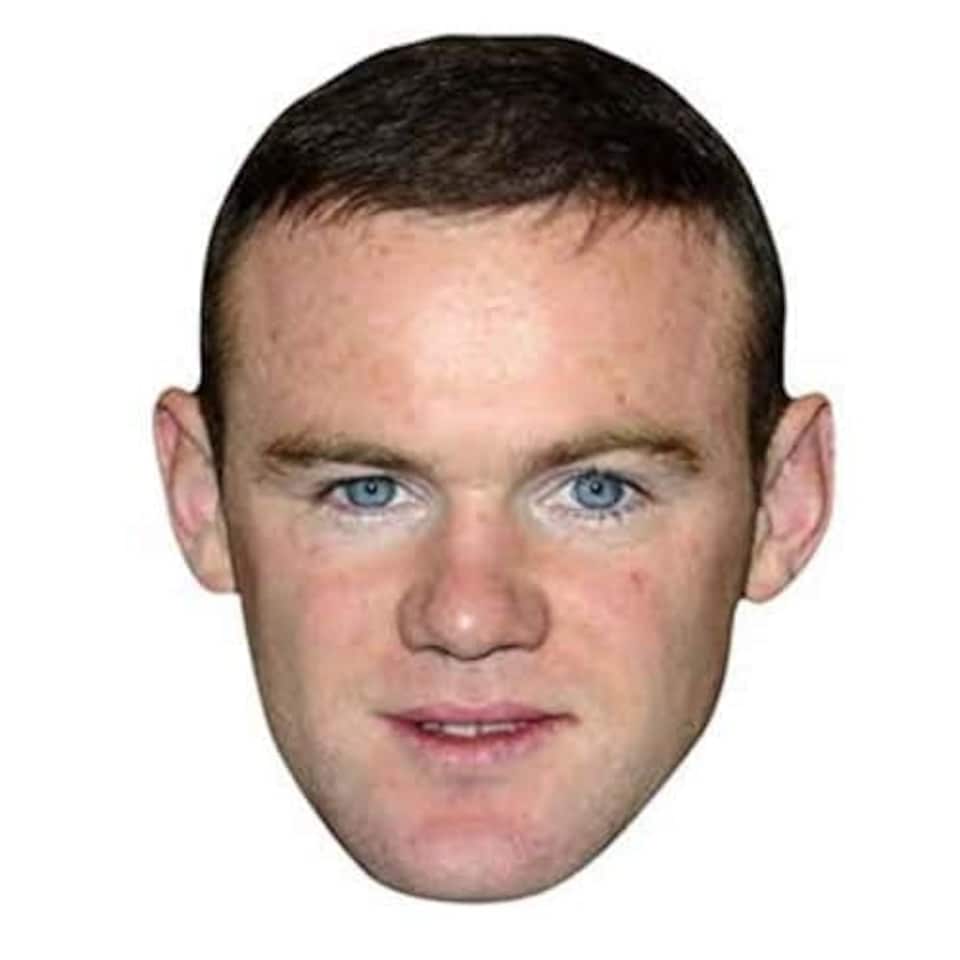 Wayne Rooney Cardboard Face Mask