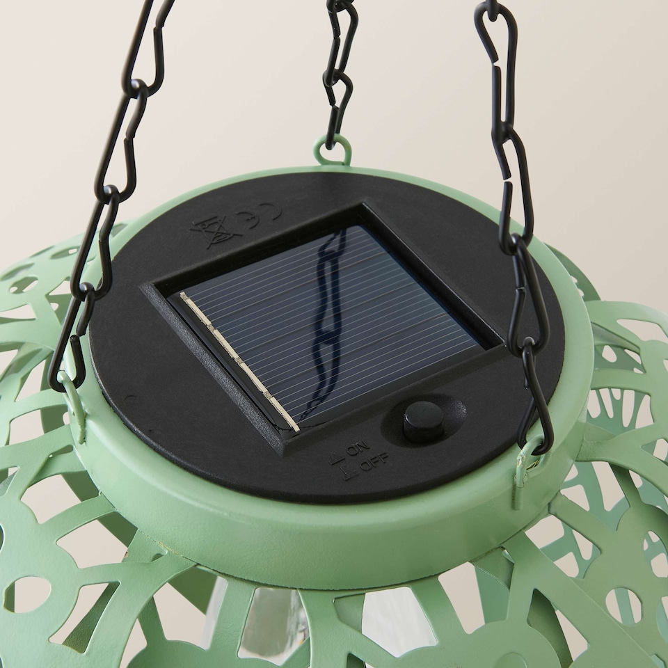 image 1 of ValueLights Artichoke Sage Green Hanging Solar Light | Green