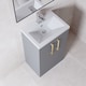 image 3 of Balterley Level Compact Bathroom Cloakroom Vanity Basin Unit with Ceramic Basin, Handles | Grey | Satin Grey | 840 x 510 x 360mm
