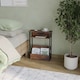image 3 of 3 Tier Slim Coffee Side Table Newspaper Magazine Shelf Rack Bedside Sofa End | Bronze | Rustic Brown | H-62.5cm | 1