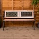 image 2 of Garden Vida 3 Seater Garden Bench Outdoor Patio Seating, Twin Cross Style