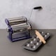 image 2 of 3pc Pasta Making Set with Blue Stainless Steel Pasta Maker, Non-Stick Ravioli Mould and Rolling Pin