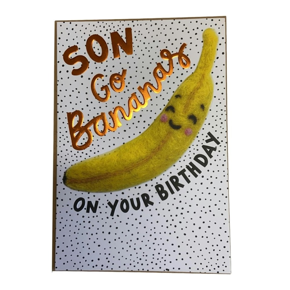 image 1 of Son Go Bananas Funny Birthday Card