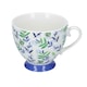 image 7 of KitchenCraft China Leafy Lemon 400ml Footed Mug | Blue | 1