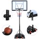 image 4 of Yaheetech 2.19-2.79M Height-Adjustable Basketball Hoop System Black