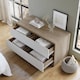 image 3 of URBNLIVING 4 Drawer Wide Chest Of Drawers Bedroom Storage Unit | Multi | Oak Carcass + White Drawers
