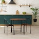 image 3 of 3 Pcs Dining Table 2 Chairs Set Kitchen Breakfast Furniture Compact Space Saving | Multi | Rustic Brown