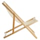 image 2 of Interiors by Premier Sling Design Cream Deck Chair, Stylish Design Lawn Chair, Ethically Sourced Deck Chair, Garden Chair