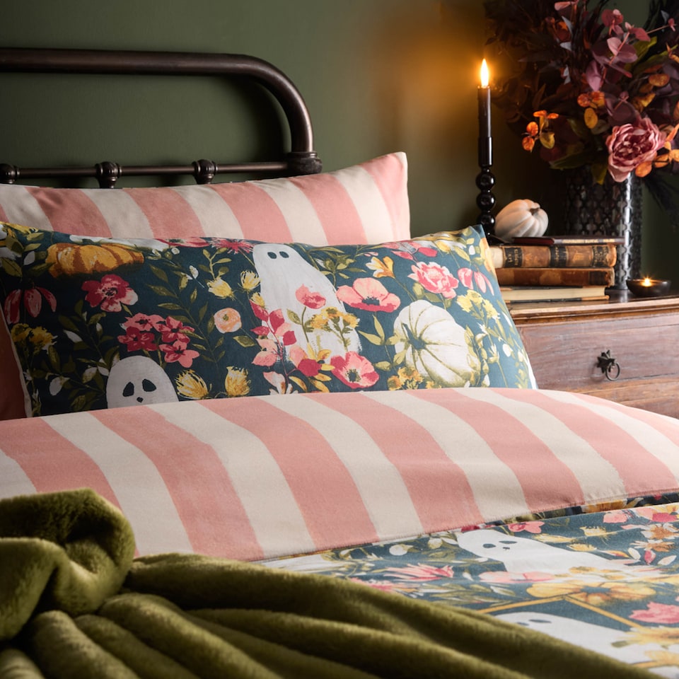 image 1 of Furn Bootanical Printed Reversible Duvet Cover Set | Multi | Multicolour | Super King