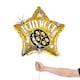 image 2 of Hollywood Star Holographic Star Shape Foil Helium Balloon 48cm / 19 in Gold