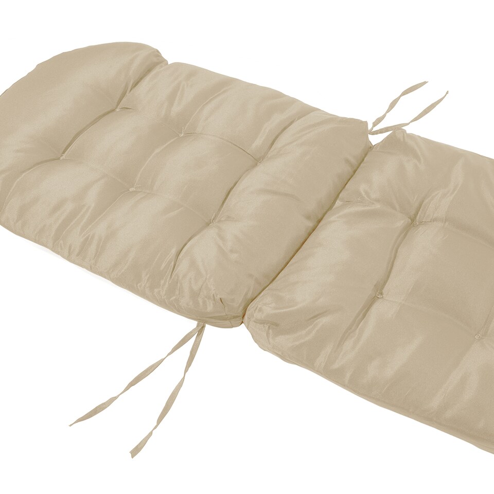 image 1 of Living and Home Outdoor Waterproof Tufted Swing Seat Cushion, Khaki-110cm | Cream