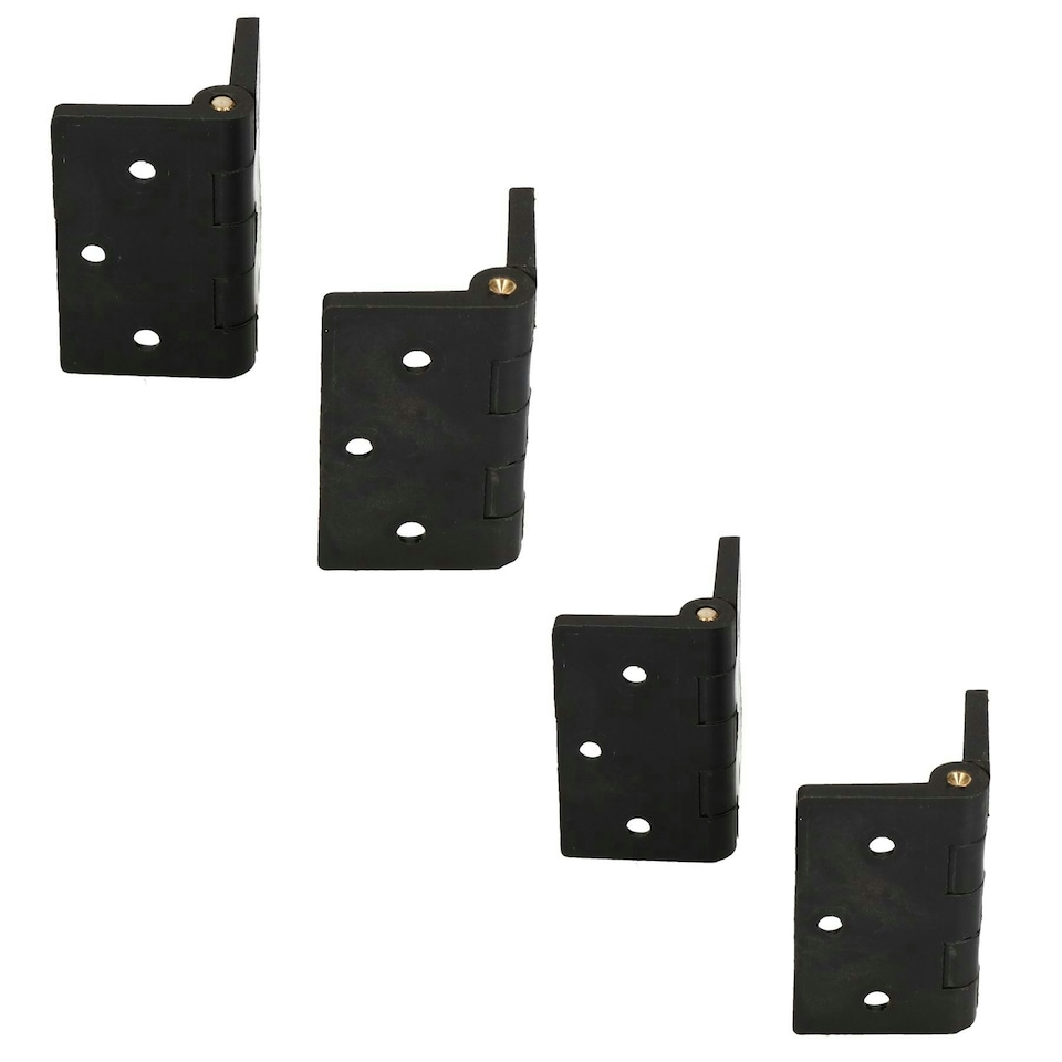 image 1 of Reinforced Nylon Hinge Plastic 64x67mm Italian Industrial Door Locker Hatch 4PK Black