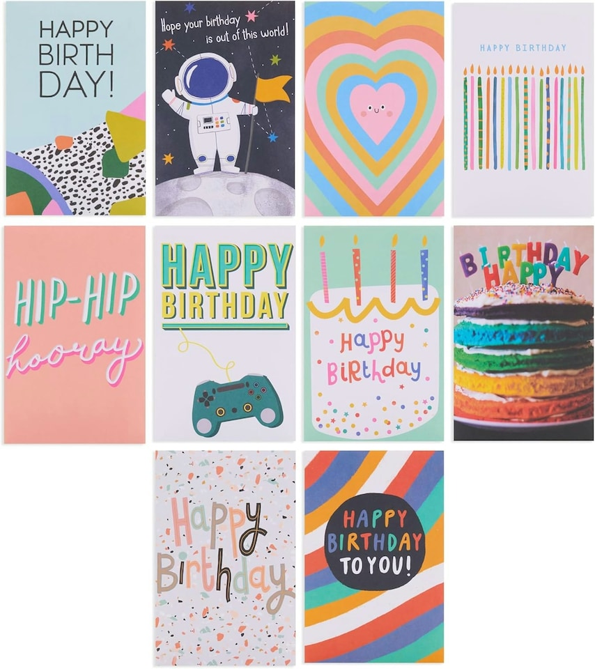 image 1 of Bright Designs Multipack of 30 Assorted Birthday Cards
