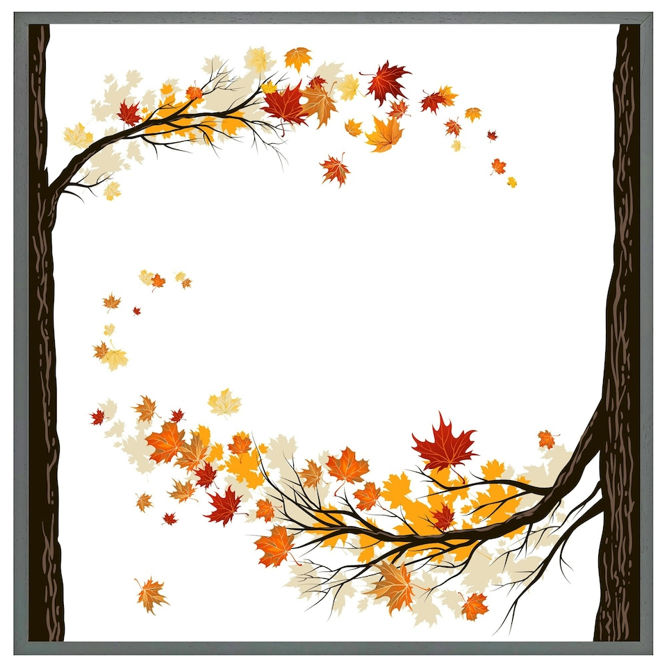 image 1 of Autumn trees (Picture Frame) Grey | M