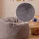 image 8 of Icon Kids Kingston Rabbit Faux Fur Classic Dome Bean Bag, Light Grey