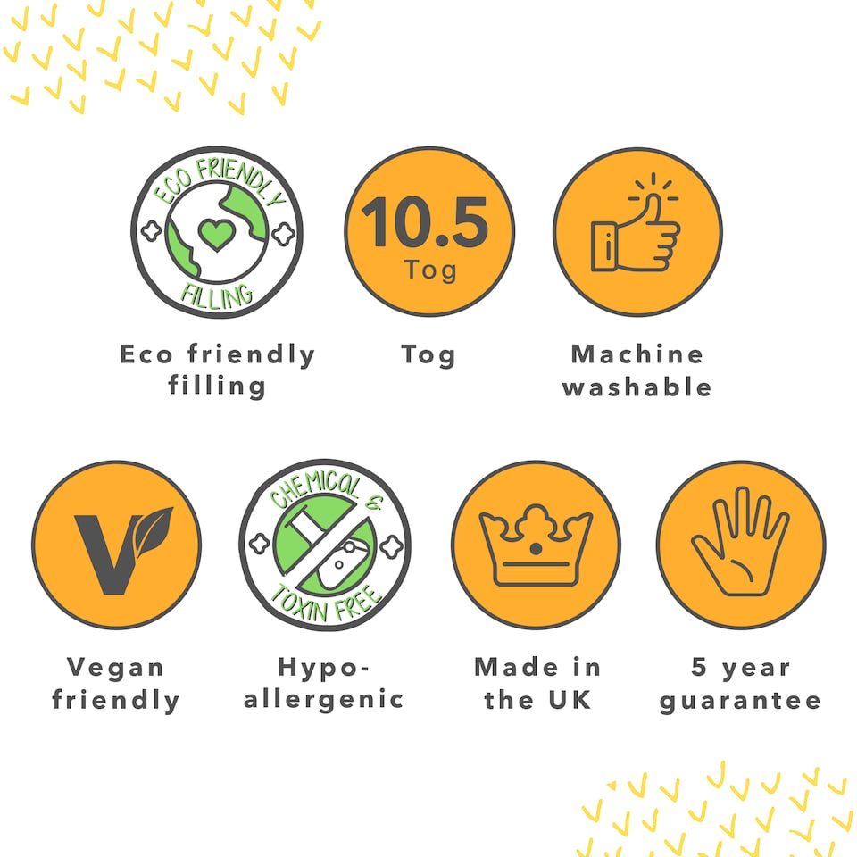 image 1 of Snug Brilliantly Bouncy 10.5 Tog Duvet | White | Single